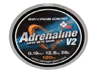 SG HD4 Adrenaline V2 120m 0.33mm 60lbs 27kg Grey von SAVAGE GEAR