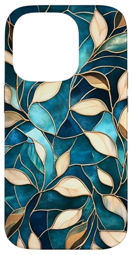 Blaugrüne botanische Blumenblätter Hülle für iPhone 14 Pro Blaugrüne botanische Blumenblätter Hülle für iPhone 14 Pro von SAVARLO