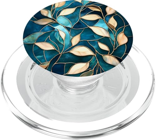 Blaugrüne botanische Blumenblätter PopSockets PopGrip für MagSafe Blaugrüne botanische Blumenblätter PopSockets PopGrip für MagSafe von SAVARLO