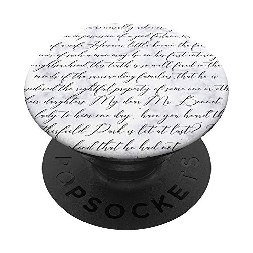 Bookworm Gift PRIDE AND PREJUDICE Text PopSockets PopGrip: Ausziehbarer Sockel und Griff für Handys/Tablets mit Tauschbarem Top Bookworm Gift PRIDE AND PREJUDICE Text PopSockets PopGrip: Ausziehbarer Sockel und Griff für Handys/Tablets mit Tauschbarem Top von SAVARLO