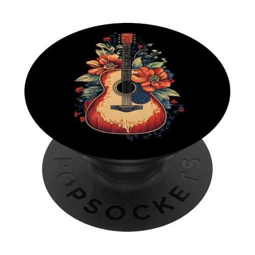 Gitarre Floral Instrument Musik Blumen Botanische Frauen PopSockets Klebender PopGrip Gitarre Floral Instrument Musik Blumen Botanische Frauen PopSockets Klebender PopGrip von SAVARLO