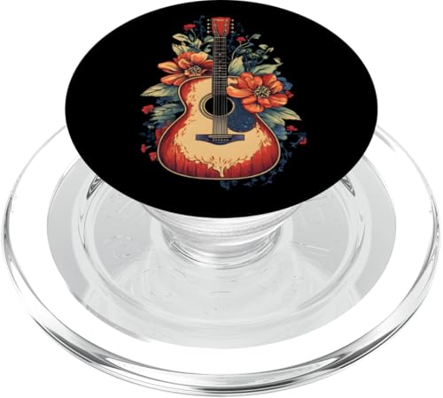 Gitarre Floral Instrument Musik Blumen Botanische Frauen PopSockets PopGrip für MagSafe Gitarre Floral Instrument Musik Blumen Botanische Frauen PopSockets PopGrip für MagSafe von SAVARLO