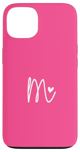 Hülle für iPhone 13 Minimalistischer Anfangsbuchstabe M Herz Monogramm Bright Hot Pink Hülle für iPhone 13 Minimalistischer Anfangsbuchstabe M Herz Monogramm Bright Hot Pink von SAVARLO