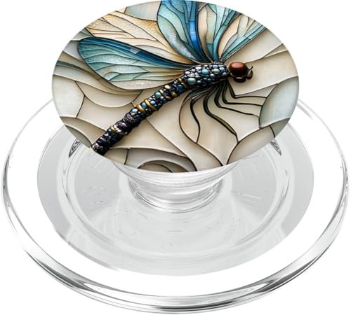 Libelle, ästhetisch, Blau, Blaugrün, Beige PopSockets PopGrip für MagSafe Libelle, ästhetisch, Blau, Blaugrün, Beige PopSockets PopGrip für MagSafe von SAVARLO