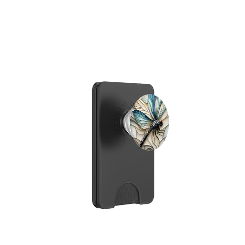 Libelle, ästhetisch, Blau, Blaugrün, Beige PopSockets PopWallet für MagSafe Libelle, ästhetisch, Blau, Blaugrün, Beige PopSockets PopWallet für MagSafe von SAVARLO