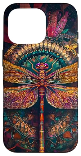 Libelle Boho Entomologie Insect Schwarz Hülle für iPhone 16 Pro Libelle Boho Entomologie Insect Schwarz Hülle für iPhone 16 Pro von SAVARLO