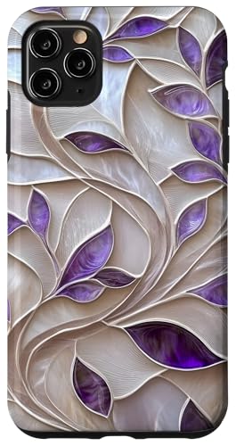 Lila Elfenbein Botanische Blätter Floral Aesthetic Hülle für iPhone 11 Pro Max Lila Elfenbein Botanische Blätter Floral Aesthetic Hülle für iPhone 11 Pro Max von SAVARLO