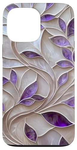 Lila Elfenbein Botanische Blätter Floral Aesthetic Hülle für iPhone 13 Pro Max Lila Elfenbein Botanische Blätter Floral Aesthetic Hülle für iPhone 13 Pro Max von SAVARLO