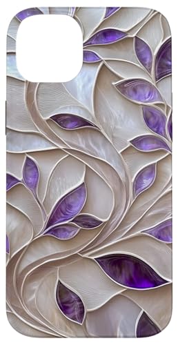Lila Elfenbein Botanische Blätter Floral Aesthetic Hülle für iPhone 14 Plus Lila Elfenbein Botanische Blätter Floral Aesthetic Hülle für iPhone 14 Plus von SAVARLO
