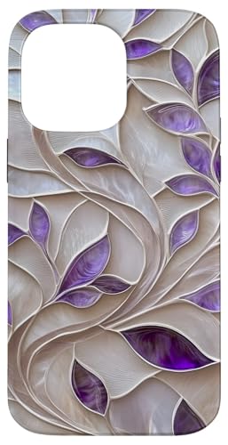 Lila Elfenbein Botanische Blätter Floral Aesthetic Hülle für iPhone 14 Pro Max Lila Elfenbein Botanische Blätter Floral Aesthetic Hülle für iPhone 14 Pro Max von SAVARLO