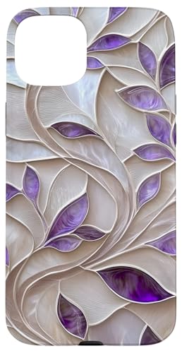 Lila Elfenbein Botanische Blätter Floral Aesthetic Hülle für iPhone 15 Plus Lila Elfenbein Botanische Blätter Floral Aesthetic Hülle für iPhone 15 Plus von SAVARLO
