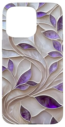 Lila Elfenbein Botanische Blätter Floral Aesthetic Hülle für iPhone 15 Pro Max Lila Elfenbein Botanische Blätter Floral Aesthetic Hülle für iPhone 15 Pro Max von SAVARLO