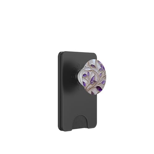 Lila Elfenbein Botanische Blätter Floral Aesthetic PopSockets PopWallet für MagSafe Lila Elfenbein Botanische Blätter Floral Aesthetic PopSockets PopWallet für MagSafe von SAVARLO