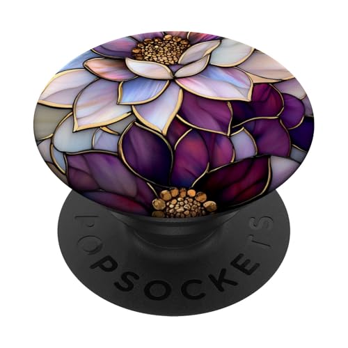Lila Floral Dahlia Flower Botanical Nature PopSockets Klebender PopGrip Lila Floral Dahlia Flower Botanical Nature PopSockets Klebender PopGrip von SAVARLO