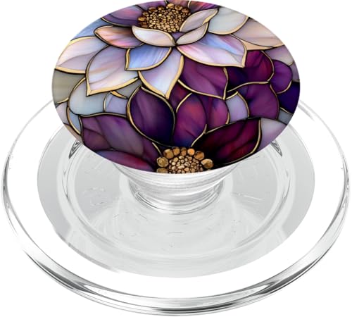 Lila Floral Dahlia Flower Botanical Nature PopSockets PopGrip für MagSafe Lila Floral Dahlia Flower Botanical Nature PopSockets PopGrip für MagSafe von SAVARLO
