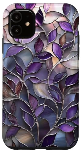 Lila botanische Blätter Floral Aesthetic Hülle für iPhone 11 Lila botanische Blätter Floral Aesthetic Hülle für iPhone 11 von SAVARLO