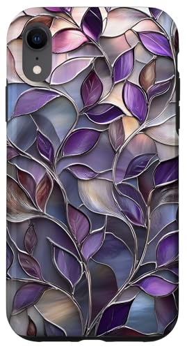 Lila botanische Blätter Floral Aesthetic Hülle für iPhone XR Lila botanische Blätter Floral Aesthetic Hülle für iPhone XR von SAVARLO