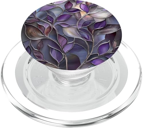 Lila botanische Blätter Floral Aesthetic PopSockets PopGrip für MagSafe Lila botanische Blätter Floral Aesthetic PopSockets PopGrip für MagSafe von SAVARLO