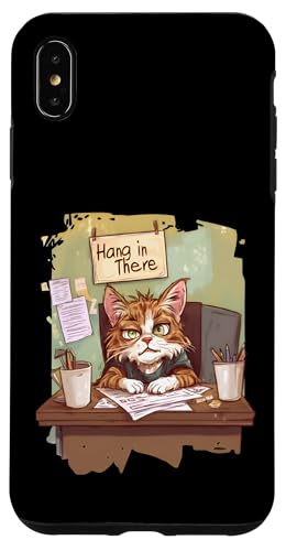 Lustiger Katzenliebhaber-Humor für Frauen Männer überarbeitete Hang in There Hülle für iPhone XS Max Lustiger Katzenliebhaber-Humor für Frauen Männer überarbeitete Hang in There Hülle für iPhone XS Max von SAVARLO