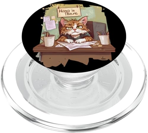Lustiger Katzenliebhaber-Humor für Frauen Männer überarbeitete Hang in There PopSockets PopGrip für MagSafe Lustiger Katzenliebhaber-Humor für Frauen Männer überarbeitete Hang in There PopSockets PopGrip für MagSafe von SAVARLO