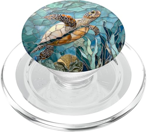 Schildkröte Meeresleben Ozean Thema Blau Türkis PopSockets PopGrip für MagSafe Schildkröte Meeresleben Ozean Thema Blau Türkis PopSockets PopGrip für MagSafe von SAVARLO