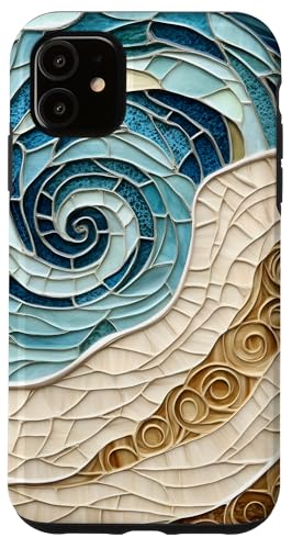 Strand Ozean Thema Abstrakter Sand und Meeresleben Hülle für iPhone 11 Strand Ozean Thema Abstrakter Sand und Meeresleben Hülle für iPhone 11 von SAVARLO