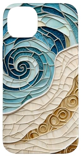 Strand Ozean Thema Abstrakter Sand und Meeresleben Hülle für iPhone 14 Plus Strand Ozean Thema Abstrakter Sand und Meeresleben Hülle für iPhone 14 Plus von SAVARLO
