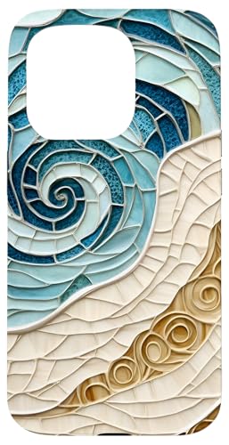 Strand Ozean Thema Abstrakter Sand und Meeresleben Hülle für iPhone 15 Pro Strand Ozean Thema Abstrakter Sand und Meeresleben Hülle für iPhone 15 Pro von SAVARLO