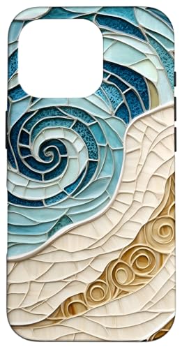 Strand Ozean Thema Abstrakter Sand und Meeresleben Hülle für iPhone 16 Pro Strand Ozean Thema Abstrakter Sand und Meeresleben Hülle für iPhone 16 Pro von SAVARLO