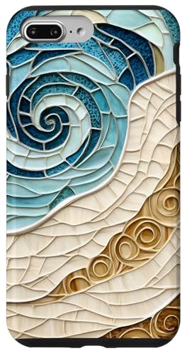 Strand Ozean Thema Abstrakter Sand und Meeresleben Hülle für iPhone 7 Plus/8 Plus Strand Ozean Thema Abstrakter Sand und Meeresleben Hülle für iPhone 7 Plus/8 Plus von SAVARLO