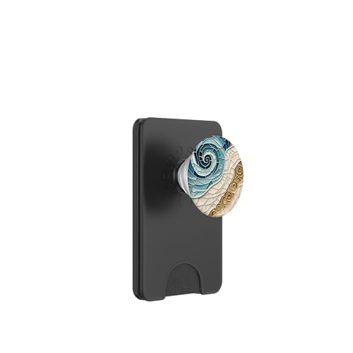 Strand Ozean Thema Abstrakter Sand und Meeresleben PopSockets PopWallet für MagSafe Strand Ozean Thema Abstrakter Sand und Meeresleben PopSockets PopWallet für MagSafe von SAVARLO