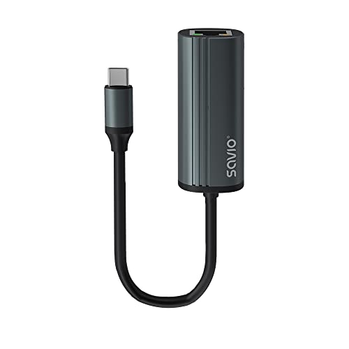 SAVIO LAN Adapter - Ethernet Adapter - USB Netzwerkadapter - USB C LAN Adapter - RJ45 Adapter - Adapter USB C 3.1 - LAN USB Adapter - LAN Kabel Adapter - USB C Ethernet - USB C Netzwerkadapter von SAVIO