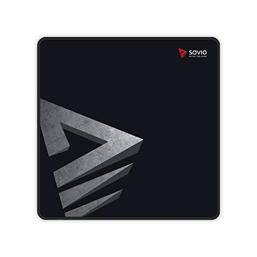 SAVIO Mauspad Gaming “Precision Control” - Gaming Mauspad mit Saum - Gaming Mousepad - Mouse Pad für Gamer - 250x250x2mm (S) von SAVIO
