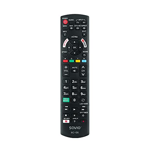 SAVIO Universal-Fernbedienung/Ersatz für PANASONIC TV RC-06 IR Wireless TV von SAVIO