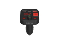 Savio TR-15 Transmiter FM z Bluetooth, Analog & Digital, FM, 87,6 - 107,9 MHz, Bluetooth/USB, Zigarettenanzünder von SAVIO