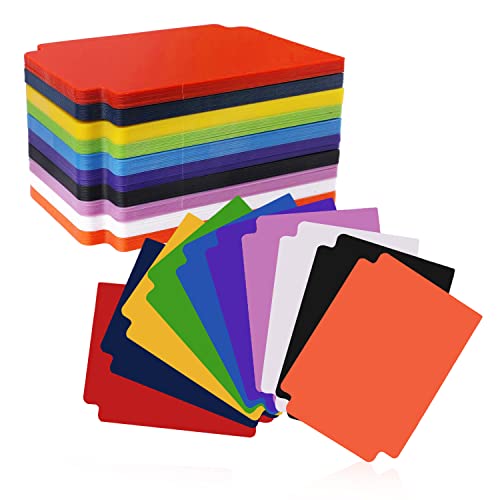 100 Stück Card Divider, 93x69 Mm Kartentrenner Sammelkarten Kunststoff mtg Card Divider Karten Sortieren Laschen für Spiele Sport Aufbewahrungsboxen Ordner (10 Farben) von SAVITA