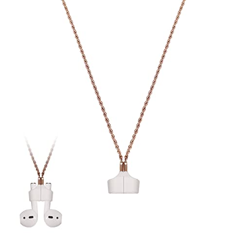 Magnetische Anti-Lost Bänder, Metall Anti-Lost Bänder Modisches Ohrstöpsel Halsband Sport Anti Lost Strap Kopfhöre Kompatibel mit Airpods Pro 3/2/1 (Roségold) von SAVITA