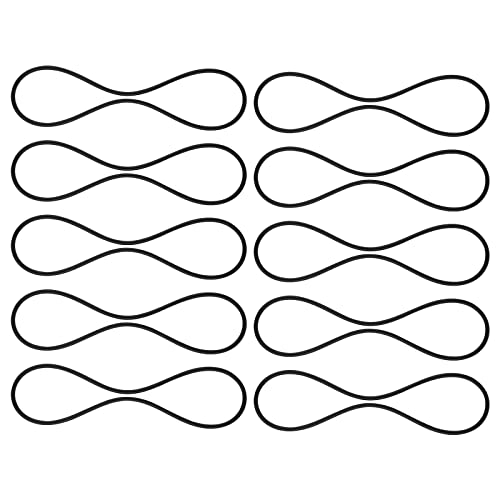 SAVITA 10 Stück Mikrofon Gummiringe, Universal Gummibänder Ersatzmikrofon Rubber Band für Mikrofon Shock Mount Mikrofon Gummiband Rubber Ring für Mikrofon Stoßdämpferhalterung (Schwarz) von SAVITA