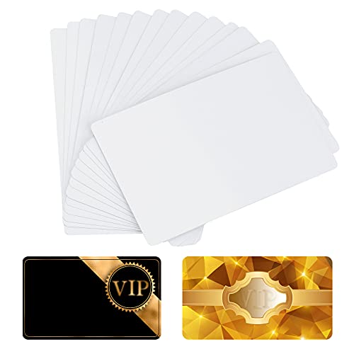 SAVITA 100 Stück 0,22mm Dicke Sublimationsmetall-Visitenkarten Blanko Druckbare Visitenkarten für Geschenke Promotion-Karten Büro Anpassen Business Trade VIP-Mitgliedskarten (86x54x0,22 mm) von SAVITA