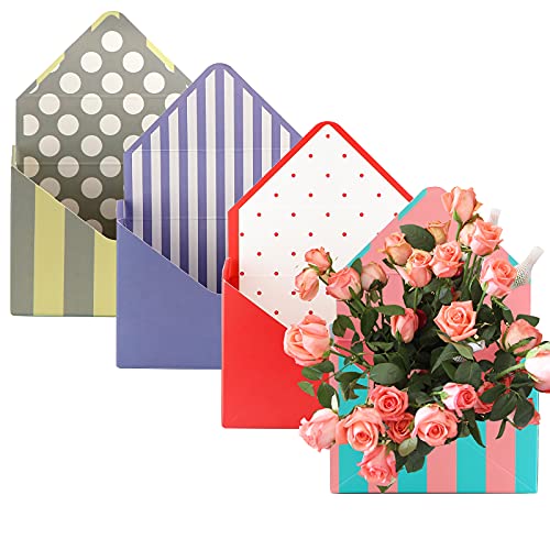 SAVITA 4 Stk Blumenarrangements Boxen Umschlag Papier Blumenverpackung für Floristen, Partys, Geburtstage, Hochzeiten von SAVITA