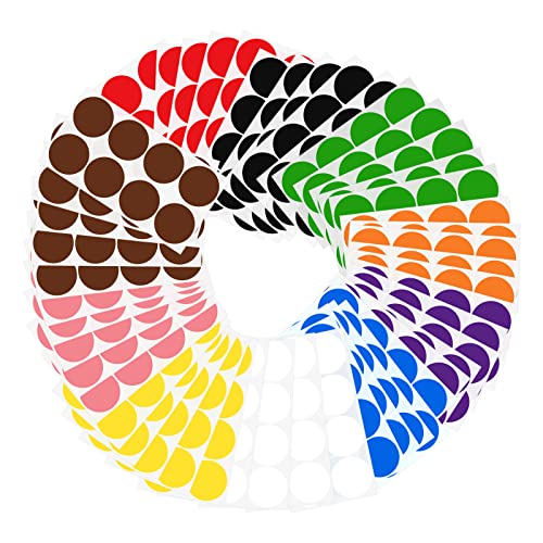 SAVITA 400 Stück Selbstklebende Farbige Punkten, 5cm Farbige Punkte Aufkleber für Klassenzimmer Büro Zuhause Codierung Organisation DIY Art Klebepunkte(10 Farben) von SAVITA