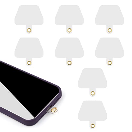 SAVITA 8 Stück Handy Lanyard Pads, Universale Telefon Patch Strapazierfähiges Multifunktionales Telefon-Lanyard-Patch-Pad für iPhone, die Meisten Smartphones, Ohne Klebstoff (Trapezförmig) von SAVITA