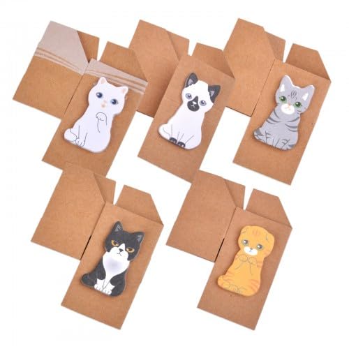 5 Stück Haftnotizen 24 x 40 mm, Cartoon Tiere Katze Aufkleber Bunt Klein Klebezettel Sticky Notes Klebezettel bunt zettel farbig Notizblöcke für Büro Haus 5 Stück Haftnotizen 24 x 40 mm, Cartoon Tiere Katze Aufkleber Bunt Klein Klebezettel Sticky Notes Klebezettel bunt zettel farbig Notizblöcke für Büro Haus von SAVOSWEET