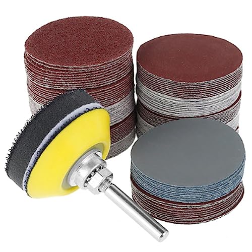 130Pcs 50mm Schleifpapier Sortiment 60-3000 Körnung Schleif Disc Pad Set 2 Zoll for Bohrer Schleifer rotierenden Werkzeuge Mit Disk Pole Kissen 130Pcs 50mm Schleifpapier Sortiment 60-3000 Körnung Schleif Disc Pad Set 2 Zoll for Bohrer Schleifer rotierenden Werkzeuge Mit Disk Pole Kissen von SAfweL