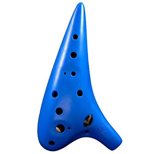 Töpferflöte, 12-Loch Alto C Anti-drop Kunststoff Ocarina for Anfänger,(Blue) von SBJKLYRN