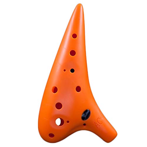 Töpferflöte, 12-Loch Alto C Anti-drop Kunststoff Ocarina for Anfänger,(Orange) von SBJKLYRN