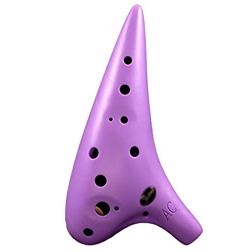 Töpferflöte, 12-Loch Alto C Anti-drop Kunststoff Ocarina for Anfänger,(Purple) von SBJKLYRN