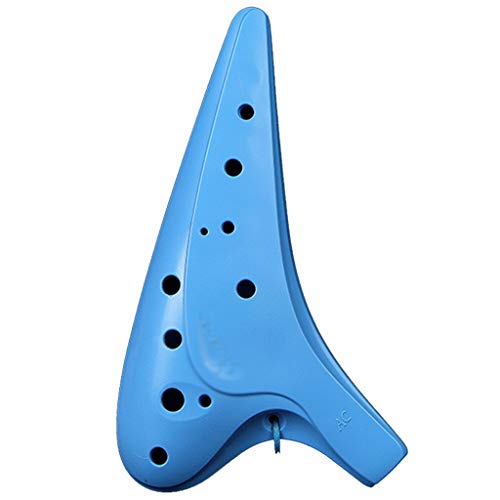 Töpferflöte, 12-Loch Alto C Kunststoff Anti-drop Ocarina,(Blue) von SBJKLYRN