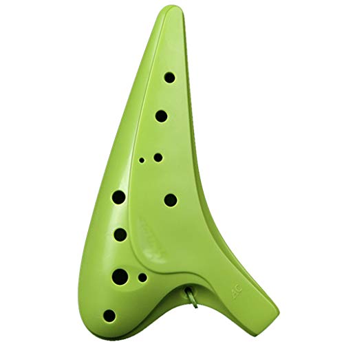 Töpferflöte, 12-Loch Alto C Kunststoff Anti-drop Ocarina,(Green) von SBJKLYRN