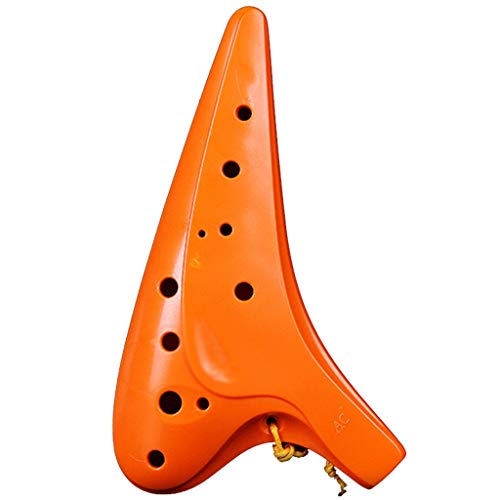 Töpferflöte, 12-Loch Alto C Kunststoff Anti-drop Ocarina,(Orange) von SBJKLYRN